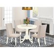 Atlin Designs 5-piece Wood Dining Set in Linen White