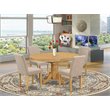 Atlin Designs 5-piece Wood Dining Set in Oak/Light Fawn