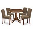 Atlin Designs 5-piece Wood Dining Set in Mahogany/Coffee