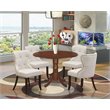 Atlin Designs 5-piece Wood Dining Table Set in Mahogany
