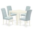 Atlin Designs 5-piece Wood Dining Set in Linen White/Baby Blue