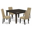 Atlin Designs 5-piece Wood Dining Set in Cappuccino/Brown