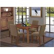 Atlin Designs 5-piece Wood Dining Set in Mahogany/Coffee