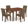 Atlin Designs 5-piece Wood Dining Set in Mahogany/Coffee