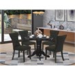 Atlin Designs 5-piece Wood Dining Room Table Set in Black