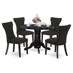 Atlin Designs 5-piece Wood Dining Room Table Set in Black