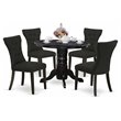 Atlin Designs 5-piece Wood Dining Room Table Set in Black