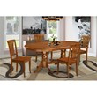 Atlin Designs 5-piece Wood Dining Table Set in Saddle Brown