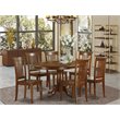 Atlin Designs 7-piece Wood Dining Set in Saddle Brown