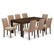 Atlin Designs 9-piece Wood Dining Set in Brown/Light Sable