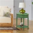 Atlin Designs Asian Wood Clover Green Nightstand Round Simple Assembly 28