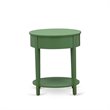 Atlin Designs Asian Wood Clover Green Nightstand Round Simple Assembly 28