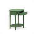 Atlin Designs Asian Wood Clover Green Nightstand Round Simple Assembly 28