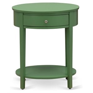 Atlin Designs Asian Wood Clover Green Nightstand Round Simple Assembly 28&quot