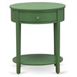 Atlin Designs Asian Wood Clover Green Nightstand Round Simple Assembly 28