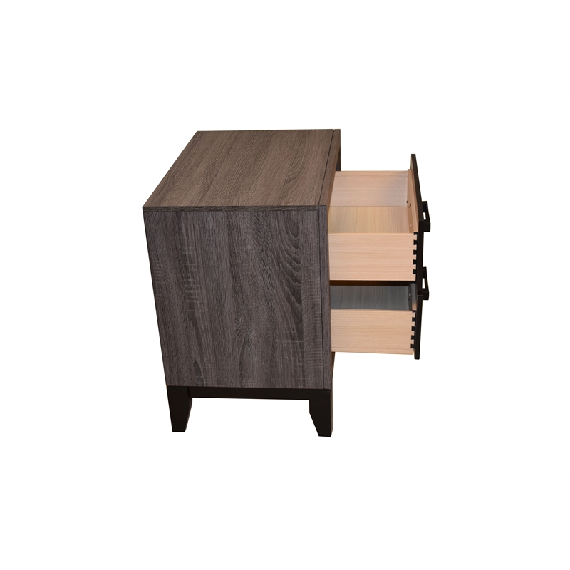 Atlin Designs Solid + Manufactured Wood Rustic Gray King Bedroom Set Contemporary 52