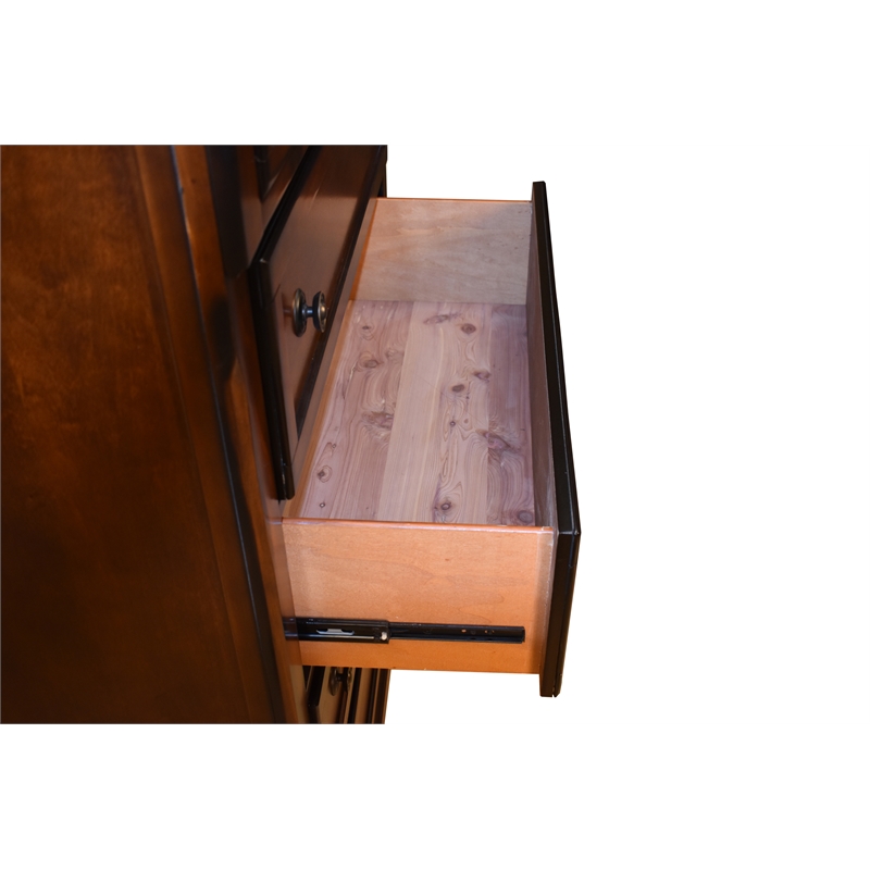 Atlin Designs Transitional Wood Dresser with 7 Drawes in Dark Walnut