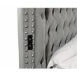 Atlin Designs Queen Size Tufted Storage Bed made with Wood in Gray