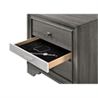 Atlin Designs 2-Drawer Traditional Wood Nightstand with Jewellery Tray in Gray
