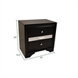 Atlin Designs 2-Drawer Traditional Wood Nightstand with Jewellery Tray in Gray