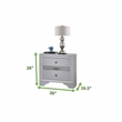 Atlin Designs 2-Drawer Traditional Wood Nightstand with Jewellery Tray in White