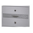 Atlin Designs 2-Drawer Traditional Wood Nightstand with Jewellery Tray in White