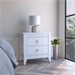 Atlin Designs Engineered Wood Nightstand For Bedroom in White Finish