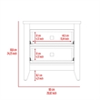 Atlin Designs Engineered Wood Nightstand For Bedroom in White Finish