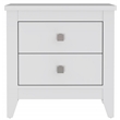Atlin Designs Engineered Wood Nightstand For Bedroom in White Finish