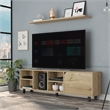 Atlin Designs Engineered Wood TV Stand For Living Room in Light Oak