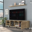 Atlin Designs Engineered Wood TV Stand For Living Room in Light Oak