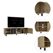 Atlin Designs Engineered Wood TV Stand For Living Room in Light Oak