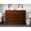 Atlin Designs Modern Solid Wood Queen Murphy Bed Chest with Mattress in Walnut