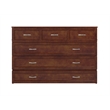 Atlin Designs Modern Solid Wood Queen Murphy Bed Chest with Mattress in Walnut