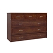 Atlin Designs Modern Solid Wood Queen Murphy Bed Chest with Mattress in Walnut