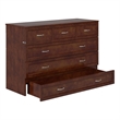 Atlin Designs Modern Solid Wood Queen Murphy Bed Chest with Mattress in Walnut