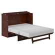 Atlin Designs Modern Solid Wood Queen Murphy Bed Chest with Mattress in Walnut