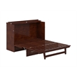 Atlin Designs Modern Solid Wood Queen Murphy Bed Chest with Mattress in Walnut