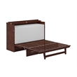Atlin Designs Modern Solid Wood Queen Murphy Bed Chest with Mattress in Walnut