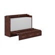 Atlin Designs Modern Solid Wood Queen Murphy Bed Chest with Mattress in Walnut