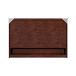 Atlin Designs Modern Solid Wood Queen Murphy Bed Chest with Mattress in Walnut