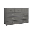 Atlin Designs Modern Solid Wood Queen Murphy Bed Chest with Mattress in Gray