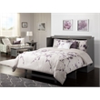 Atlin Designs Modern Solid Wood Queen Murphy Bed Chest with Mattress in Gray