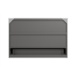 Atlin Designs Modern Solid Wood Queen Murphy Bed Chest with Mattress in Gray