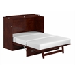 Atlin Designs Solid Wood Walnut Full Murphy Bed Chest with Mattress Unassembled