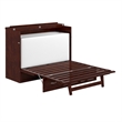 Atlin Designs Solid Wood Walnut Full Murphy Bed Chest with Mattress Unassembled