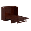 Atlin Designs Solid Wood Walnut Full Murphy Bed Chest with Mattress Unassembled