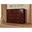 Atlin Designs Solid Wood Walnut Full Murphy Bed Chest with Mattress Unassembled