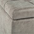 Atlin Designs Coffee Table Storage Ottoman in Distressed Gray Taupe Faux Leather