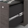 Atlin Designs Wood Bark Gray Computer Desk U Shape With Hutch 95.5